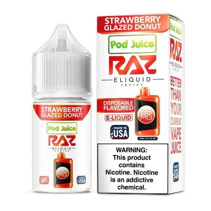 Picture of RAZ E LIQUID 6MG 100ML - STRAWBERRY GLAZED DONUT