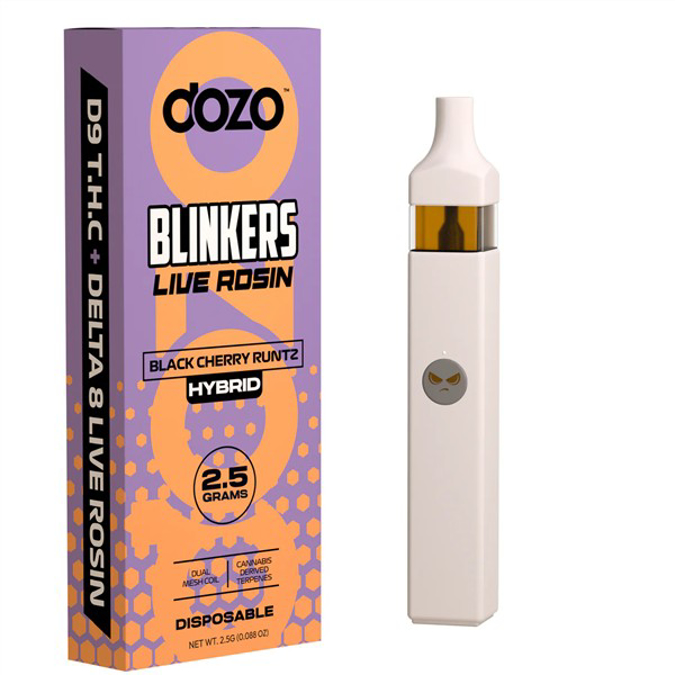 Picture of Dozo blinkers disposable live rosin 2.5g 5ct/bx - Black cherry runtz