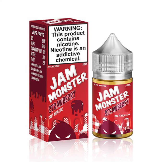 Picture of JAM MONSTER  E-JUICE SALT 48MG 30ML -  STRAWBERRY