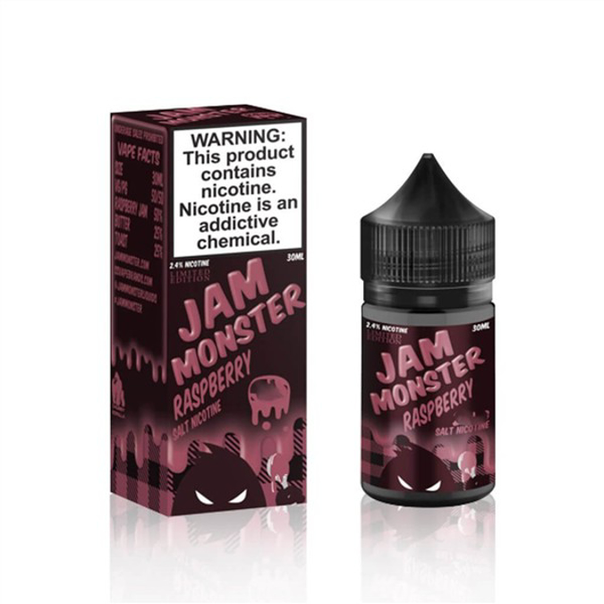 Picture of JAM MONSTER  E-JUICE SALT 48MG 30ML -  RASPBERRY