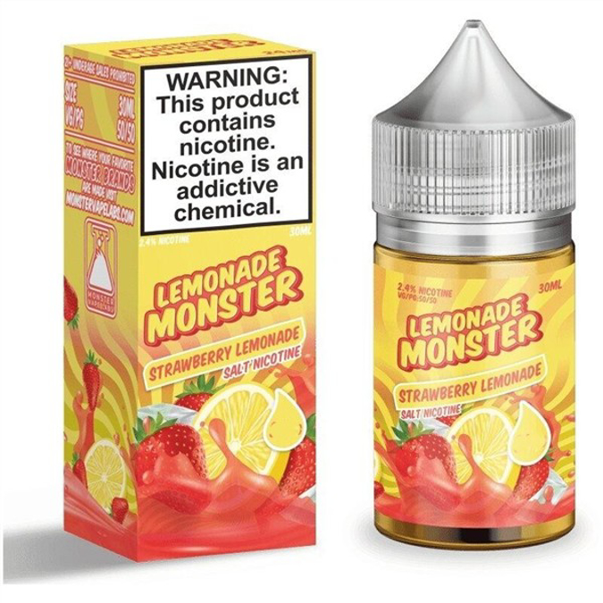 Picture of LEMONADE MONSTER  E-JUICE SALT 24MG 30ML - STRAWBERRY LEMONADE