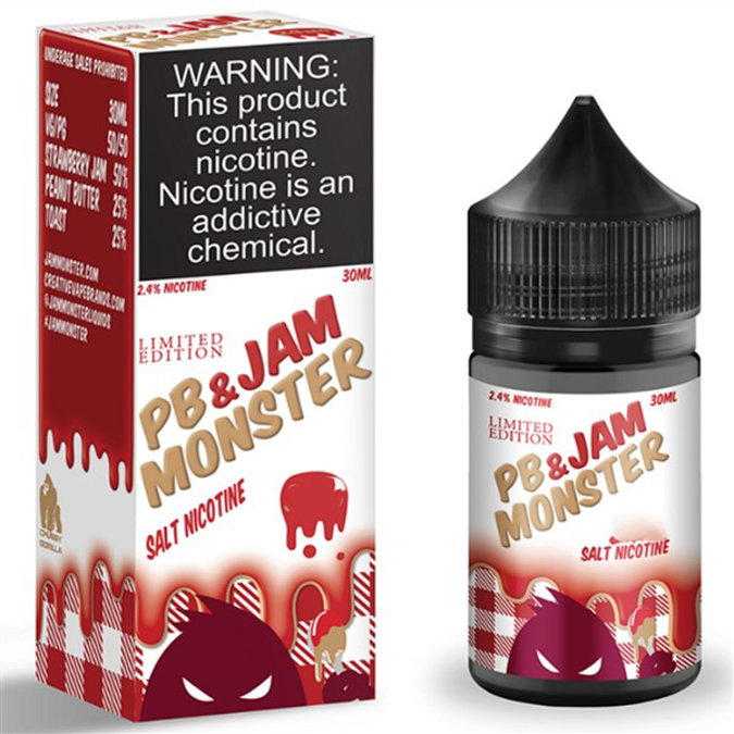 Picture of JAM MONSTER  E-JUICE SALT 24MG 30ML -  PB & STRAWBERRY