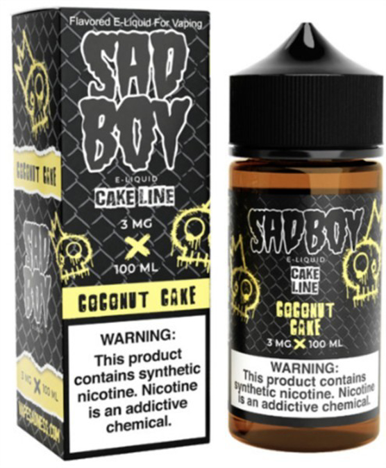 Picture of SAD BOY E-LIQUID 3MG 100ML - COCONUT CAKE