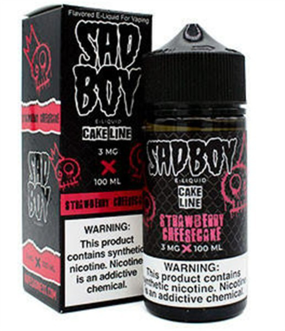 Picture of SAD BOY E-LIQUID 3MG 100ML - STRAWBERRY CHEESECAKE