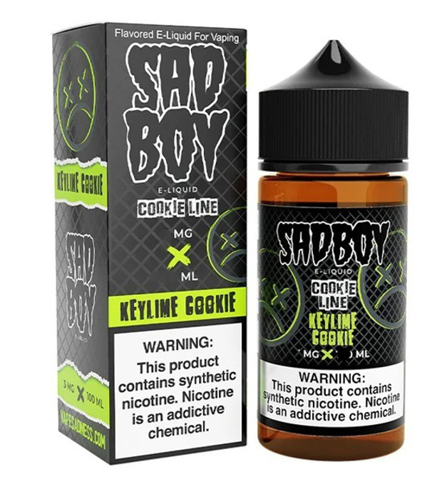Picture of SAD BOY E-LIQUID 6MG 100ML - KEYLIME COOKIE