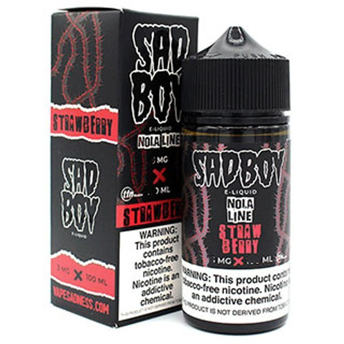 Picture of SAD BOY E-LIQUID 6MG 100ML - STRAWBERRY
