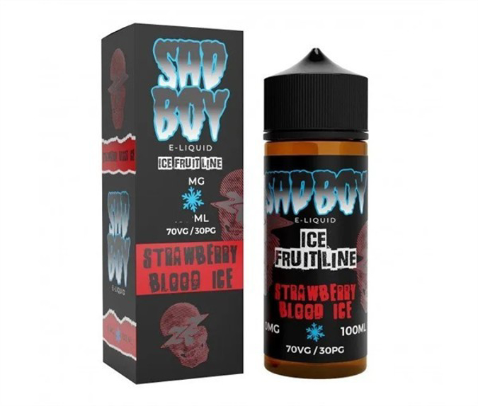 Picture of SAD BOY E-LIQUID 6MG 100ML - STRAWBERRY BLOOD ICE