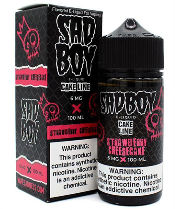 Picture of SAD BOY E-LIQUID 6MG 100ML - STRAWBERRY CHEESECAKE