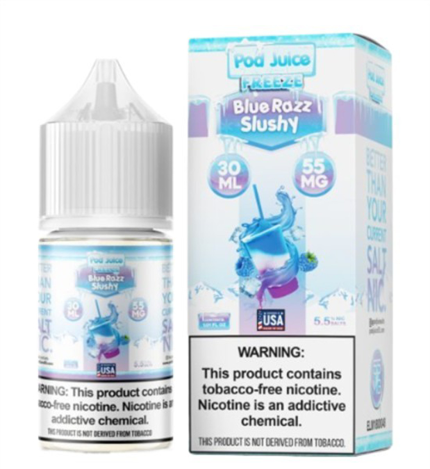 Picture of POD JUICE E JUICE 55MG 30ML -  FREEZE  BLUE RAZZ SLUSHY