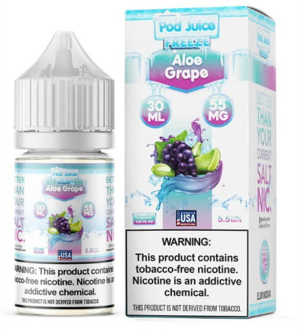 Picture of POD JUICE E JUICE 55MG 30ML -  FREEZE ALOE GRAPE