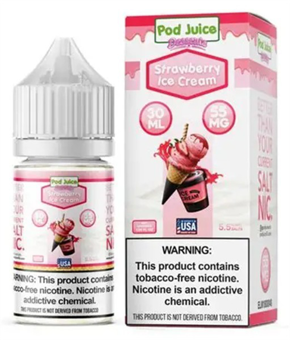 Picture of POD JUICE E JUICE 55MG 30ML - STRAWBERRY ICE CREAM