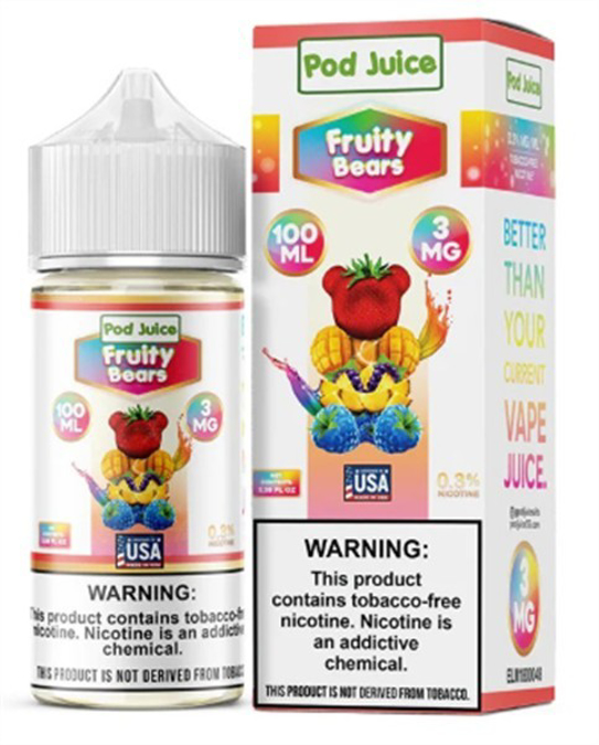 Picture of POD JUICE E JUICE 3MG 100ML - FRUITY BEARS