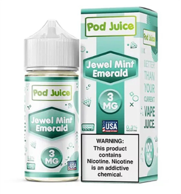 Picture of POD JUICE E JUICE 3MG 100ML - JEWEL MINT EMERALD