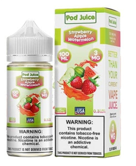 Picture of POD JUICE E JUICE 3MG 100ML - STRAWBERRY APPLE WATERMELON