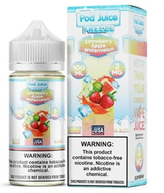 Picture of POD JUICE E JUICE 3MG 100ML FREEZE - STRAWBERRY APPLE WATERMELON
