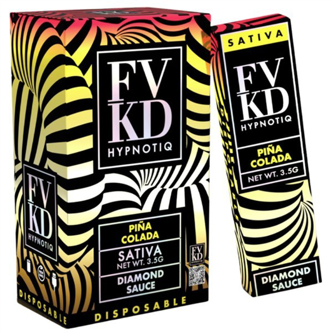 Picture of FVKD DISPOSABLE HYPTONIA THC-A 3.5G 6CT/BX - PINA COLADA- SA