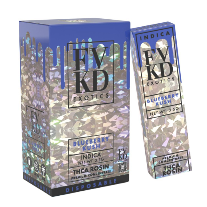 Picture of Fvkd Disposable Hyptonia Thc-a 3.5g 6ct/bx - Blueberry Kush