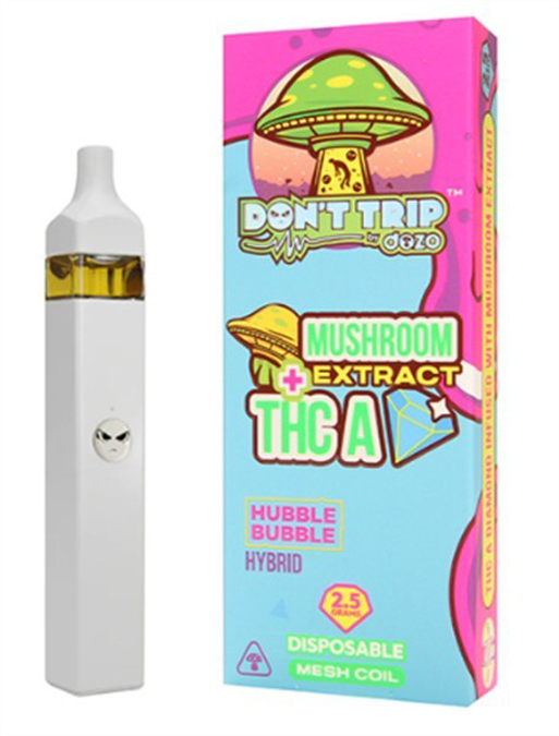 Picture of Dozo Disposable Dont Trip Mushroom Extract 2.5grams 5ct/bx - HUBBLE BUBBLE