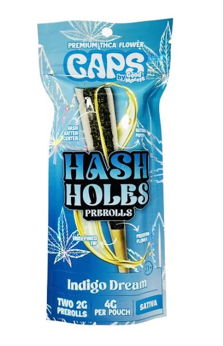 Picture of Caps Hash Hole Prerolls 2g 10ct/bx - Indigo dream
