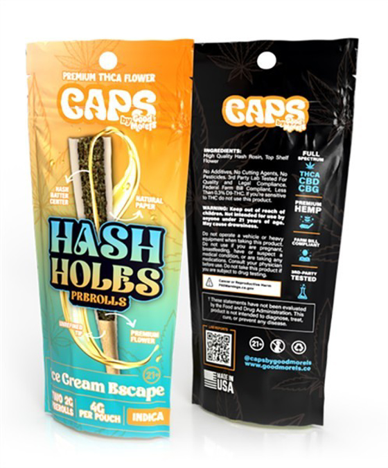 Picture of Caps Hash Hole Prerolls 2g 10ct/bx -  Ice Cream Escape