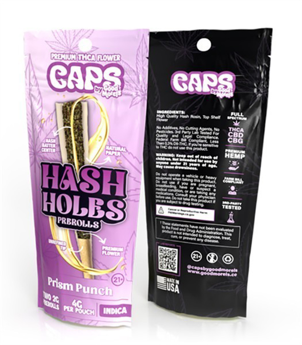 Picture of Caps Hash Hole Prerolls 2g 10ct/bx - Prism Punch