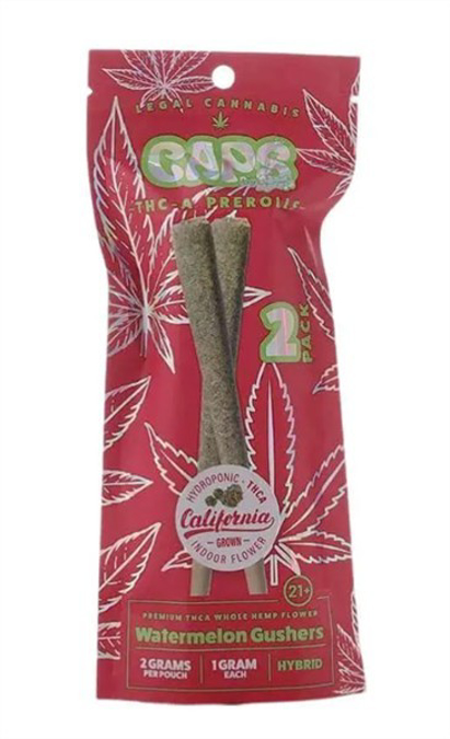 Picture of Caps pre-rolls thca 2pk- watermelon gushers