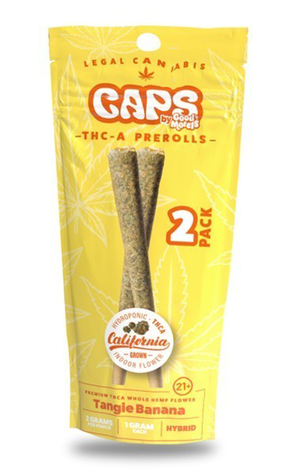 Picture of CAPS PRE-ROLLS THCA 2PK - TANGIE BANANA