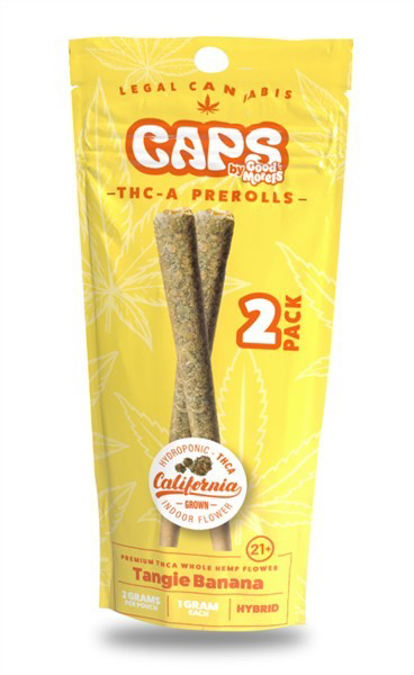 Picture of Caps pre-rolls thca 2pk- tangie banana