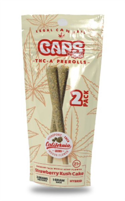 Picture of Caps pre-rolls thca 2pk- strawberry kush cake