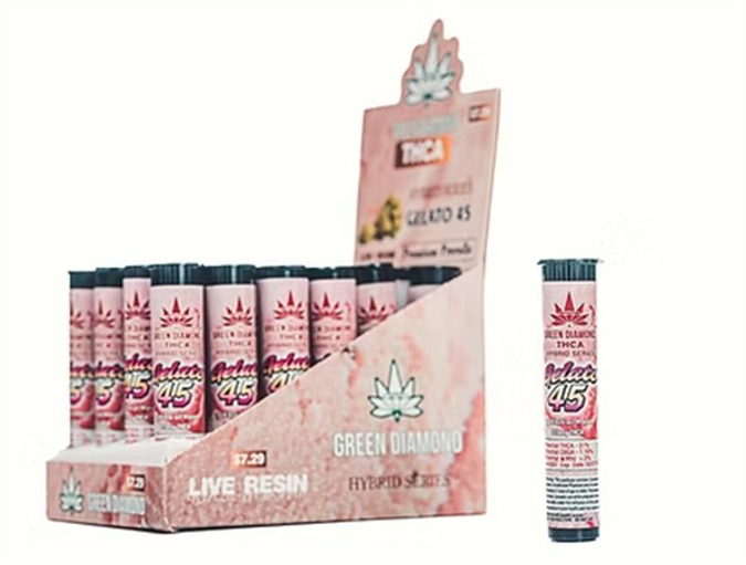 Picture of GREEN DIAMOND PREROLLS 1GM 24CT/BOX - GELATO 45