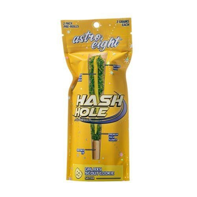 Picture of Astro Pre Rolls Hash Hole 2 Grams 2pk-Glaxie Scout Cookie