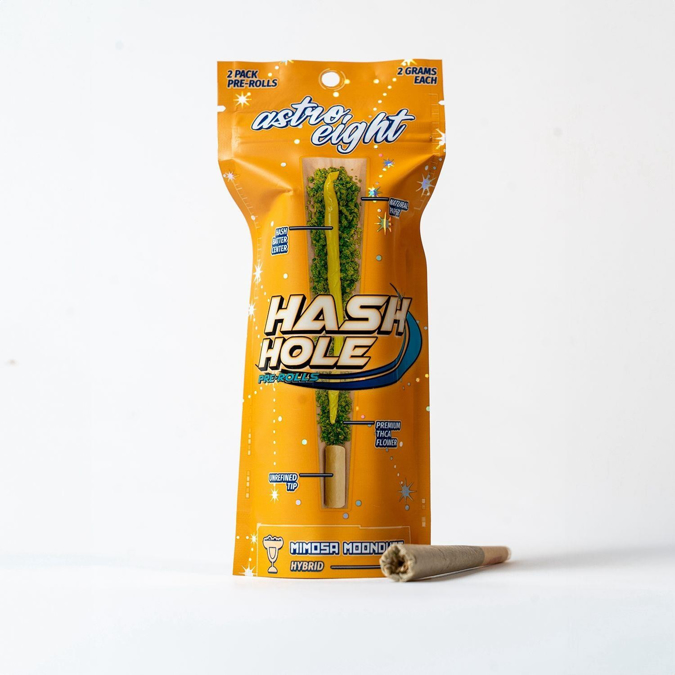 Picture of Astro Pre Rolls Hash Hole 2 Grams 2pk 10ct/bx - Mimosa Moondust