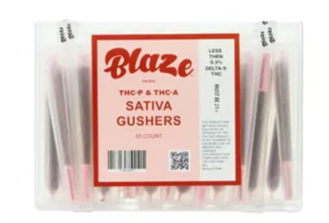 Picture of Blaze thcp & thca prerolls 30ct/bx - Gushers