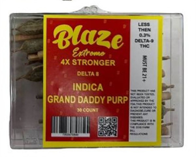 Picture of Blaze Extreme D8 - 30CT Grand Daddy Purp