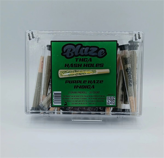 Picture of BLAZE HASH HOLES PREROLLS 2GM 25CT - PURPLE HAZE