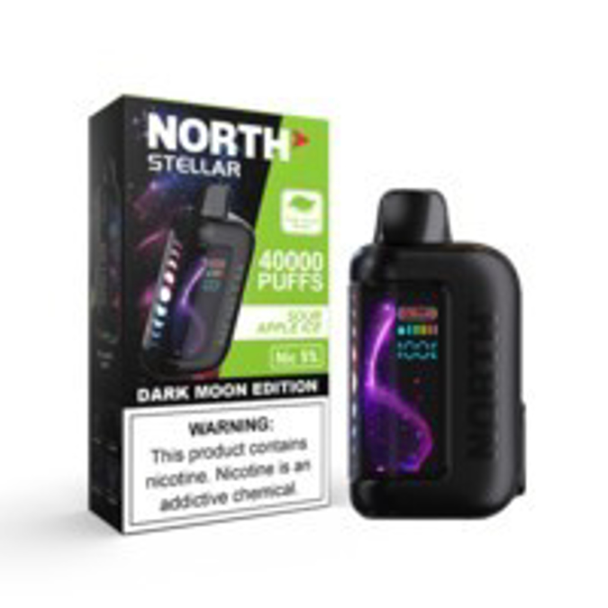 Picture of North Stellar Disposable 40,000puffs 5ct/bx - Sour Apple Ice