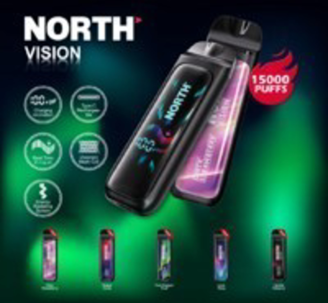 Picture of North Vision disposable 15k puffs 5ct-Dirty Strawberry
