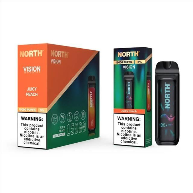 Picture of North Vision disposable 15k puffs 5ct-juicy peach