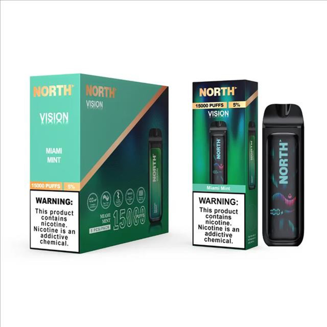 Picture of North Vision disposable 15k puffs 5ct-miami mint
