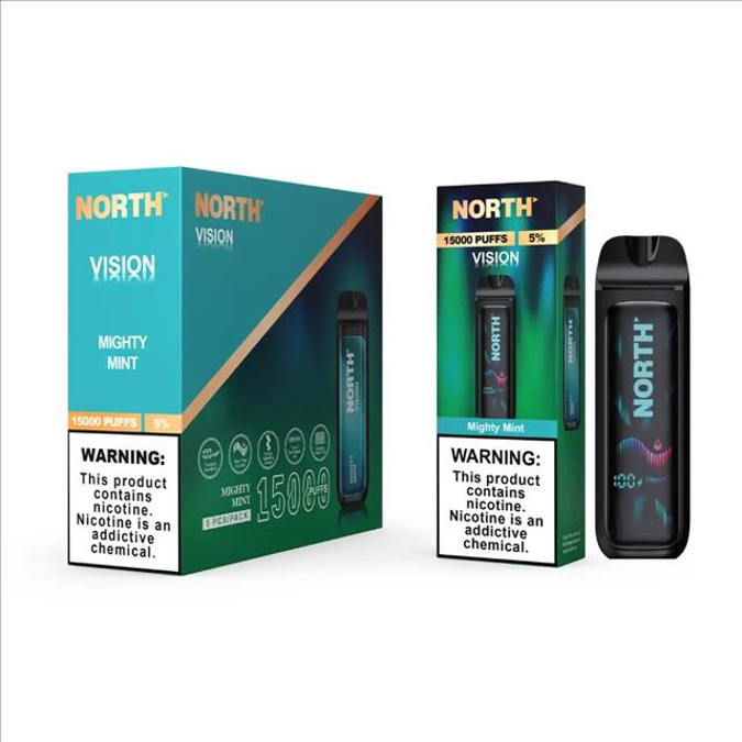 Picture of North Vision disposable 15k puffs 5ct-mighty mint