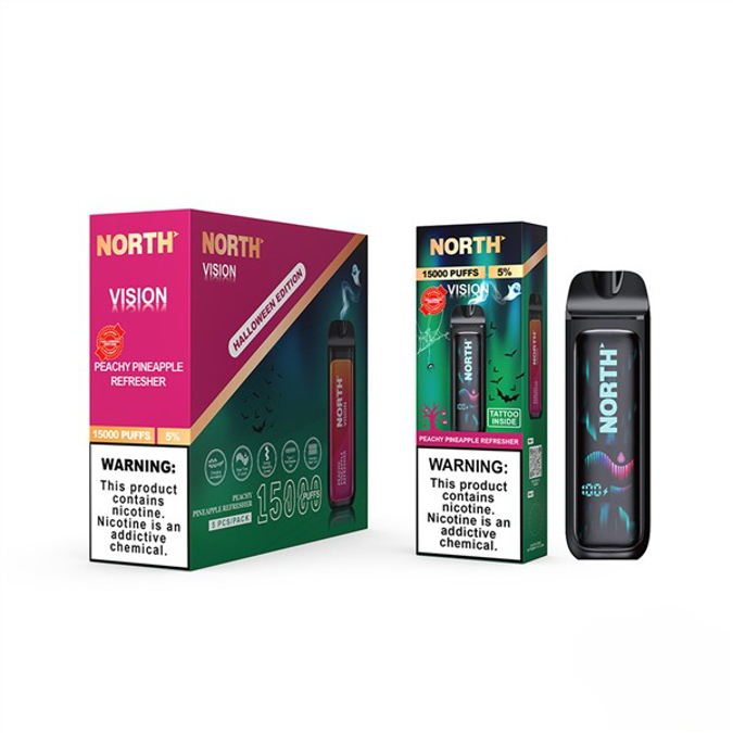 Picture of North Vision disposable 15k puffs 5ct-Peachy Pineapple Refresher