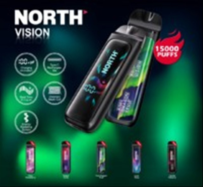 Picture of North Vision disposable 15k puffs 5ct/bx - Kiwi dragon fruit