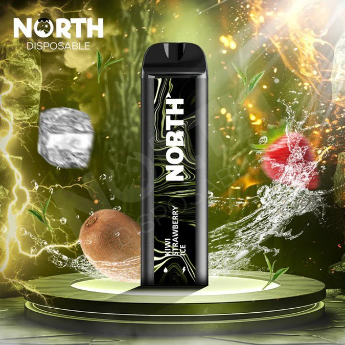 Picture of North Disposable 5000 Puffs 10ct/bx - Kiwi Strawberry Ice 
