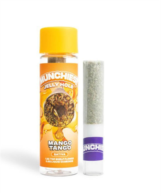 Picture of Munchies Jellyhole Preroll Thc-a 2g 10ct/bx - Mango Tango