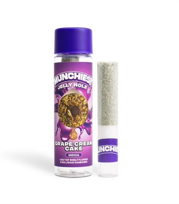 Picture of Munchies Jellyhole Preroll Thc-a 2g 10ct/bx - Grape Cream Cake