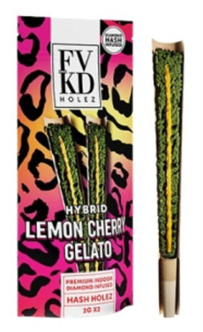 Picture of Fvkd Hash Hole Preroll 2gm 2ct/bx - LEMON CHERRY GELATO