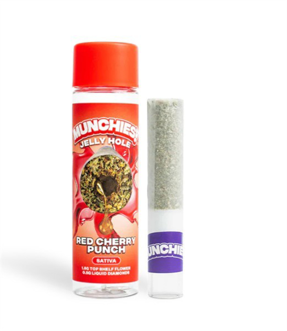 Picture of Munchies Jellyhole Preroll Thc-a 2g 10ct/bx - Red Cherry Punch