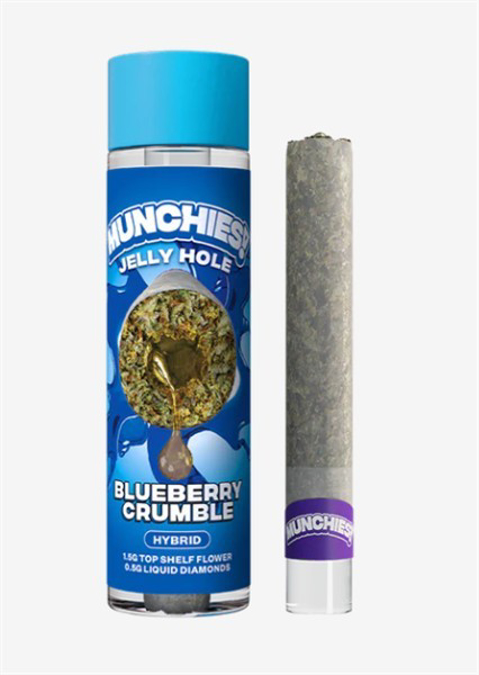 Picture of Munchies Jellyhole Preroll Thc-a 2g - BLUEBERRY CRUMBLE
