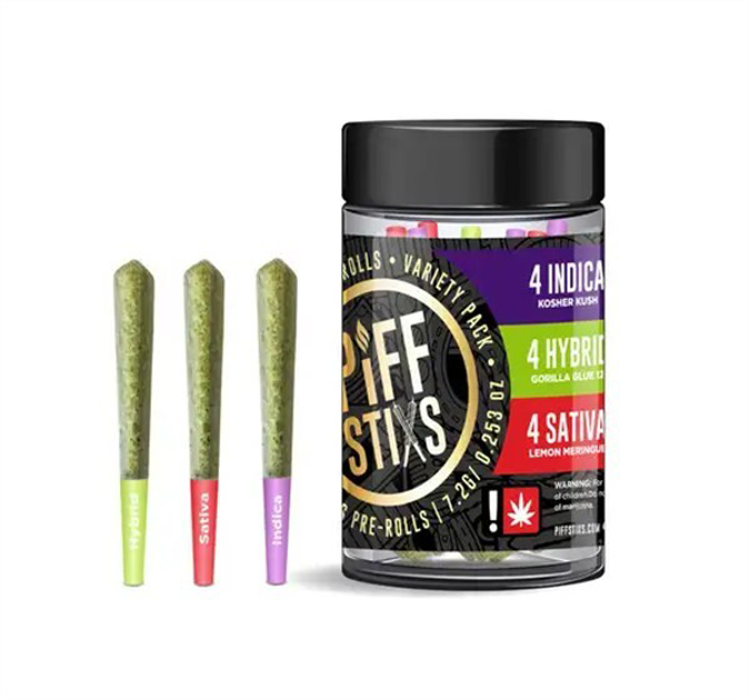 Picture of PIFF STIXS PREROLLS 9CT - ICE CREAM/SUPER BOOF//BLUE DREAM