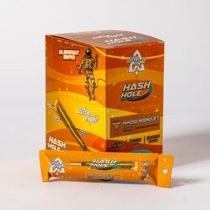 Picture of ASTRO EIGHT HASH HOLE PRER-ROLLS  2GM 25 CT - MIMOSA MOONDUST
